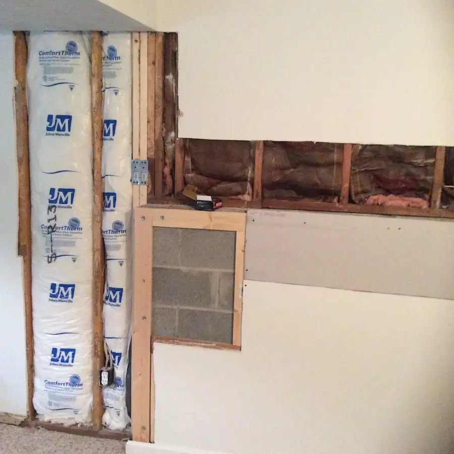 Wall insulation replacement during Contents Cleaning & Restoration in Mount Laurel